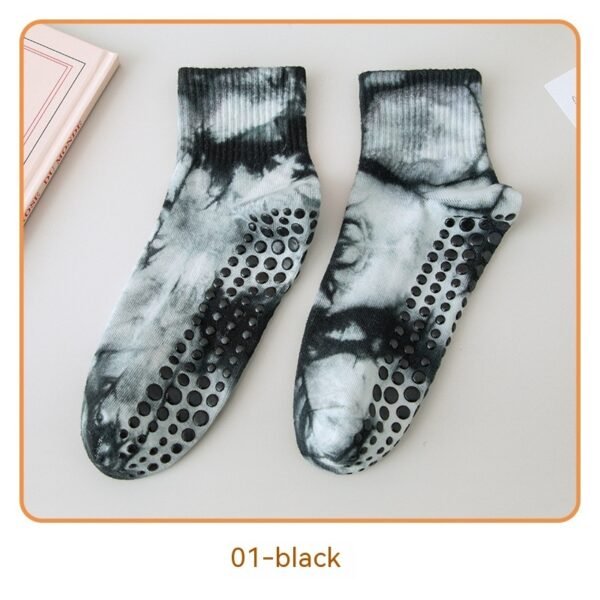 Yoga Socks Women Tie-dyed Non-slip Short Cotton - Image 3
