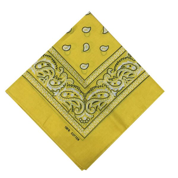 55cm Cotton Cashew Flower Square Scarf Printed Bandanna - Image 4