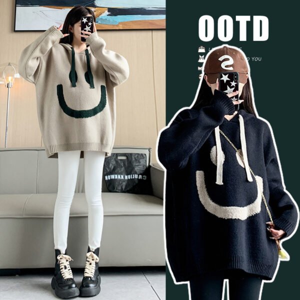 Women's Versatile Lazy Style Hooded Sweater - Image 4