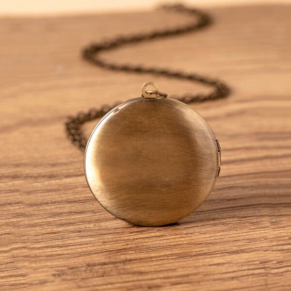 Vintage Bronze Photo Frame Locket Pendant Necklace Earth Panet Globe Glass Necklaces For Women Men - Image 5