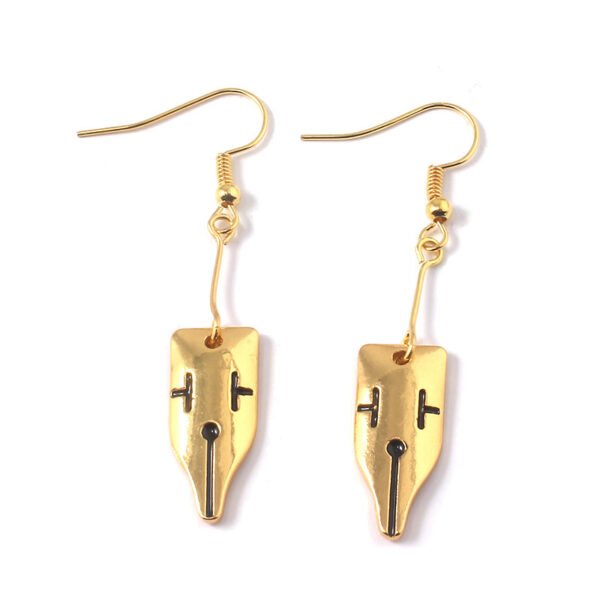 Anime JOJOS Bizarre Adventure Rohan Kishibe Pen Nib Earrings For Women Men - Image 5