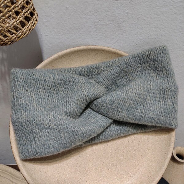 Autumn And Winter Wool French Cross Hairband - Image 6