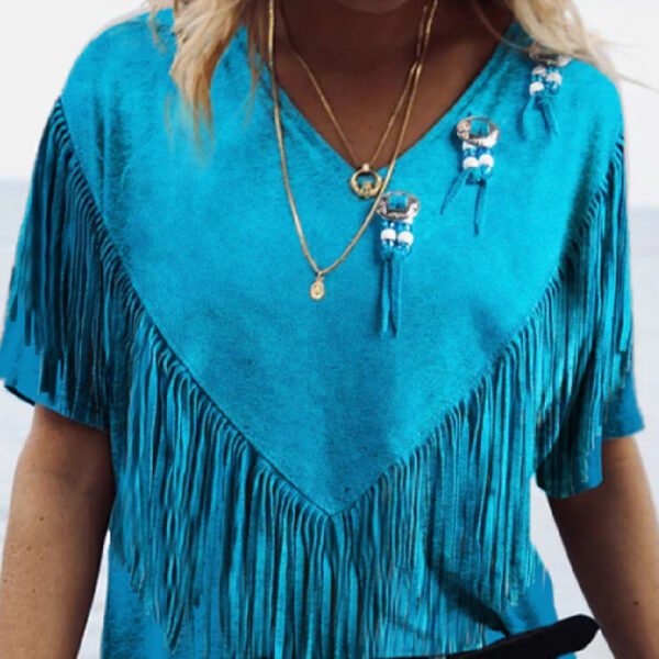 Women's V-neck Short-sleeved Summer