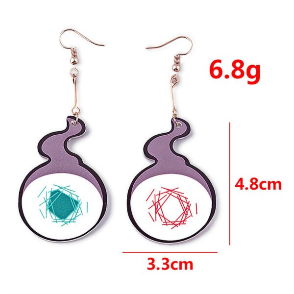 Anime Toilet-Bound Hanako-kun Earrings Yugi Amane Acrylic Fire Pendant Earrings - Image 3