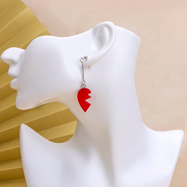 Anime JOJOS Bizarre Adventure Crusaders Kakyoin Noriak Earrings Red Broken Heart Earrings - Image 2