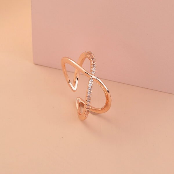 Zircon Cross Brass Ring Adjustable - Image 4
