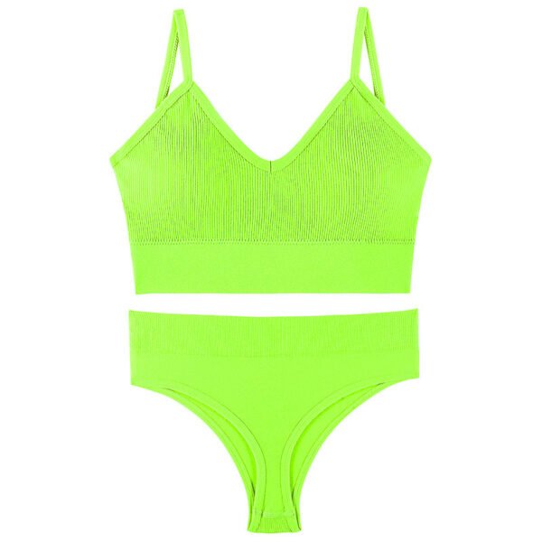 Women's Underwear Small Chest Push-up Thin Wireless Large Size Sports Sling Vest French Triangle Cup Bra Set - Image 6
