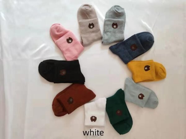 Bear Socks Women's Cute Mid-calf Length Cotton Socks - Image 3