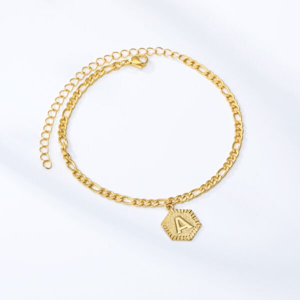 26  Alphabet Letter Anklet Gold Color Foot Chain Bracelet - Image 4