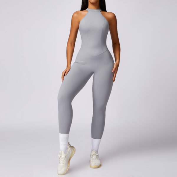 Beauty Back Yoga Jumpsuit Women's Outdoor Running Tight Sports Quick-drying Workout Clothes - Image 5