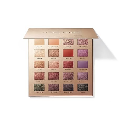 ICONIC LONDON Desk to Dance Eyeshadow Palette | Includes 20 Shades of Shimmers, Mattes and Glitters