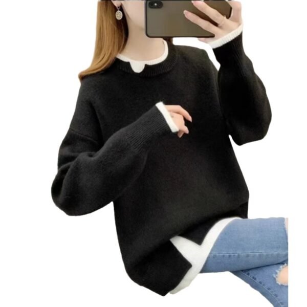 All-matching Loose Knitted Pullover Top - Image 5