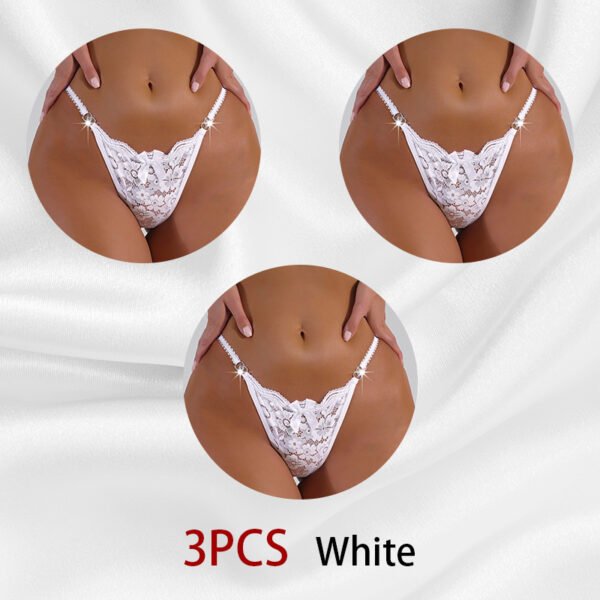Women's Thong Lace Hollowed Out Mesh Gauze Panties Women's Traceless Panties - Image 10