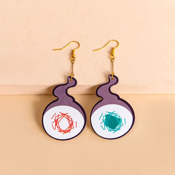 Anime Toilet-Bound Hanako-kun Earrings Yugi Amane Acrylic Fire Pendant Earrings