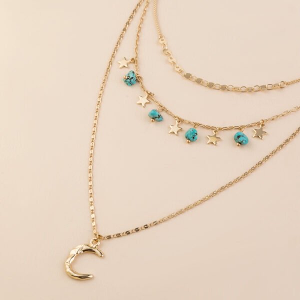 Turquoise Star Multi-layered Necklace - Image 5