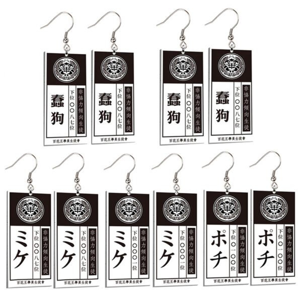 Anime Kakegurui Jabami Yumeko Saotome Meari Suzui Ryota Acrylic Card Drop Earrings
