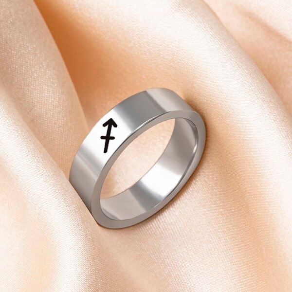 12 Constellation Horoscope Stainless Steel Ring - Image 10