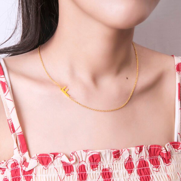 26 English Initials Letter Clavicle Chain Necklace Choker - Image 7