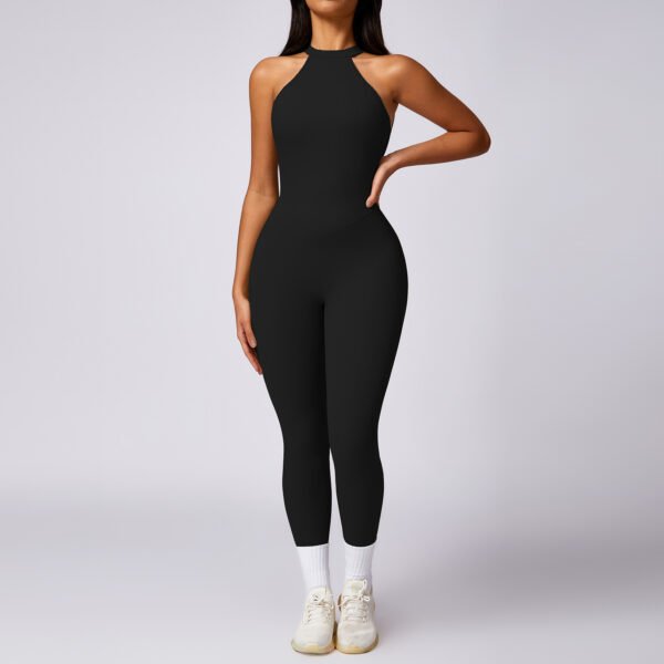 Beauty Back Yoga Jumpsuit Women's Outdoor Running Tight Sports Quick-drying Workout Clothes - Image 3