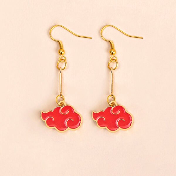 Cosplay Red Cloud Pendant Drop Earrings - Image 3
