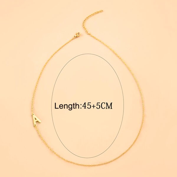 26 English Initials Letter Clavicle Chain Necklace Choker - Image 2
