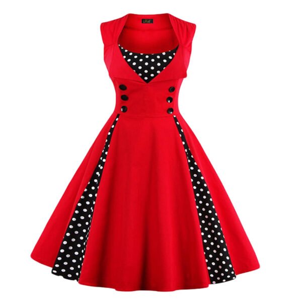 Women's Waist-tight Large Swing Hepburn Style Elegant Retro Dress - Image 8