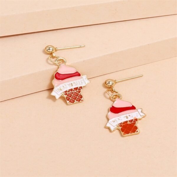1 Pair Of Fashionable Ice Cream Earrings - Image 5