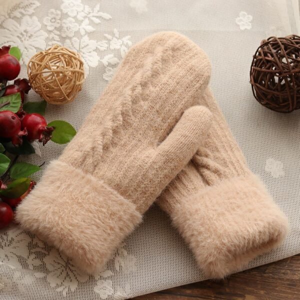 Women's Winter Warm And Cute Riding Gloves With Velvet - Image 8