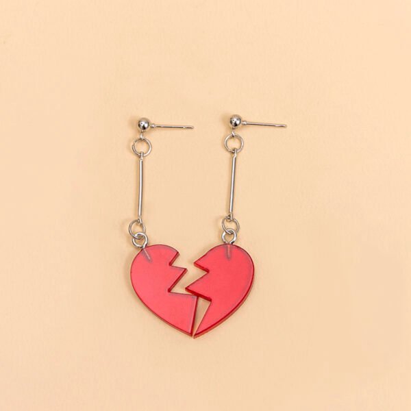 Anime JOJOS Bizarre Adventure Crusaders Kakyoin Noriak Earrings Red Broken Heart Earrings - Image 4