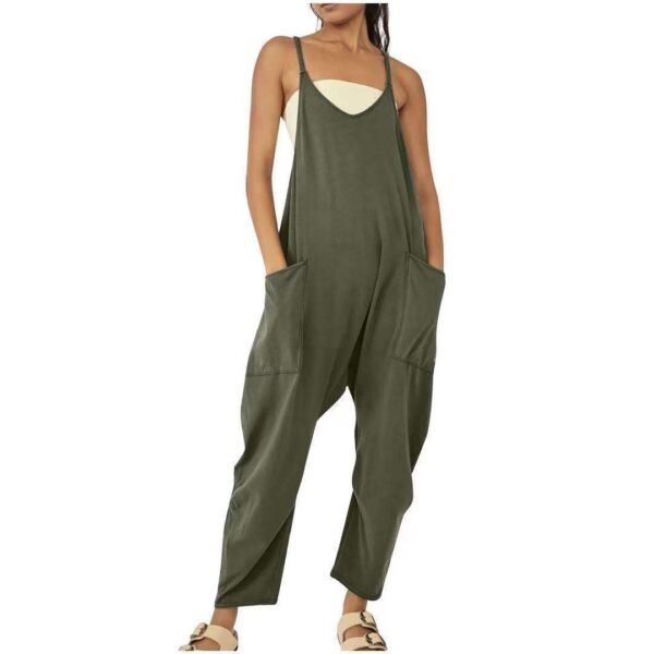 Zipper Pocket Sling Pants Jumpsuit - Image 4