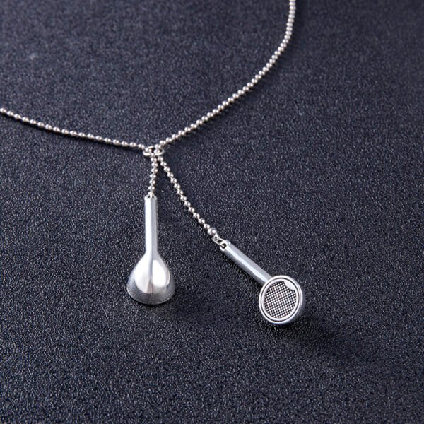 Wired Headset Earphone Adjustable Sweater Chain Necklaces - Image 4