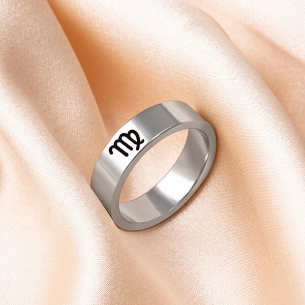 12 Constellation Horoscope Stainless Steel Ring