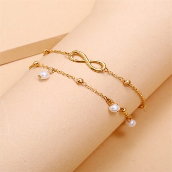 8 Double Pearl Anklet - Image 3