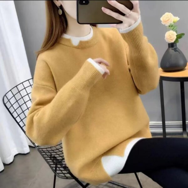 All-matching Loose Knitted Pullover Top - Image 3