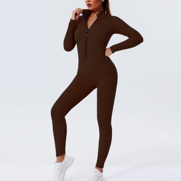 Zipper Thread Yoga Bodysuit Seamless Yoga Clothes - Image 5