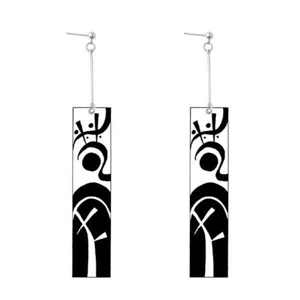 Anime Tokyo Revengers Earrings Jewelry Vintage Tattoo Runes Rectangle Acrylic Pendant Dangle Earrings - Image 10