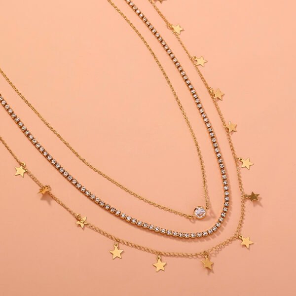 Star Zircon multi-layer necklace - Image 3