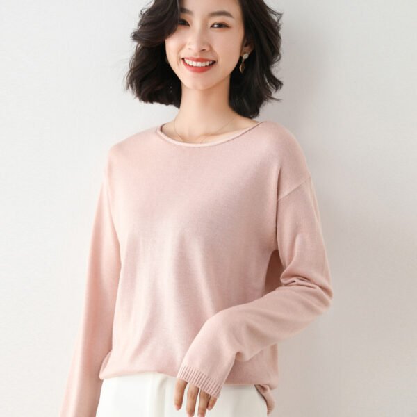 Autumn And Winter New Short Sweater Women Low Round Neck - Image 3