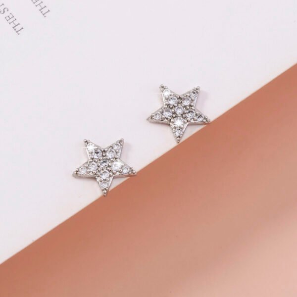 Tiny star-studded Zircon earrings accessories for women - Image 3