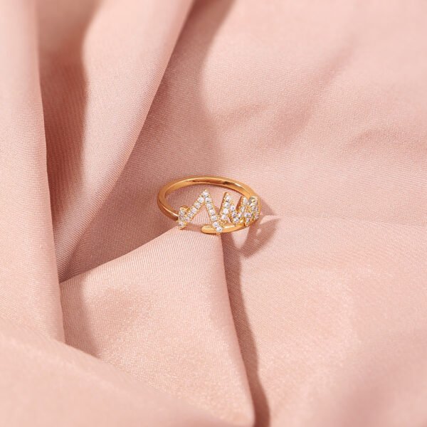 Trend Line Bright Zircon adjustable ring - Image 2