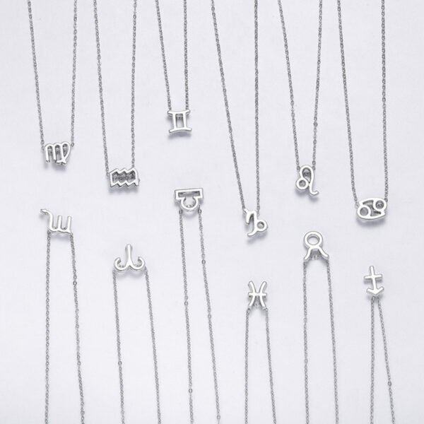12 Zodiac Sign Necklaces With Gift Card Constellations Pendant Necklace Jewelry - Image 5