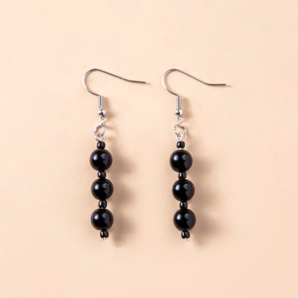Anime Tokyo Revengers Imaushi Wakasa Earrings Vintage Black Beads Pendant Dangle Earrings - Image 5