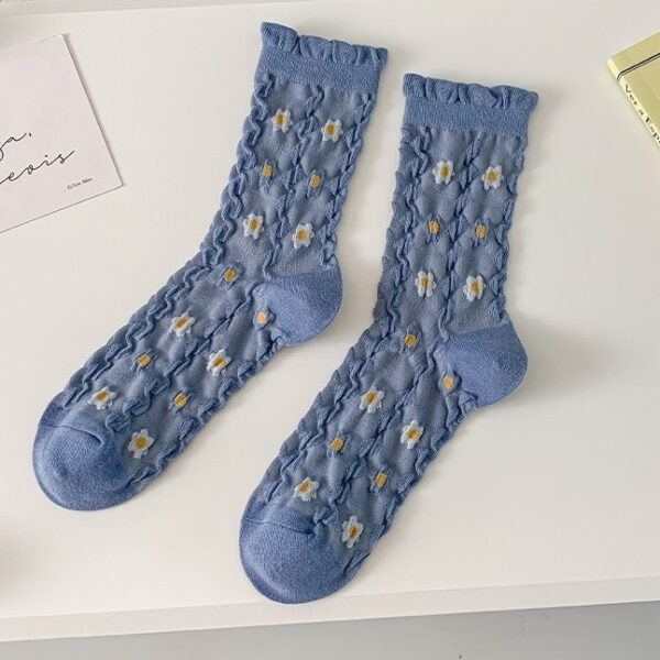 Autumn And Winter Models Of Cute Girls Bubble Mouth Cotton Thigh-high Socks - Image 7