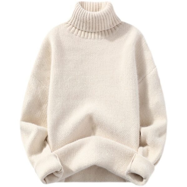 Autumn And Winter Thickened Mink-like Wool Korean Style Trendy Solid Color Casual Turtleneck Knitwear Sweater - Image 5