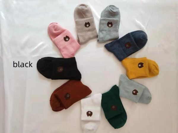 Bear Socks Women's Cute Mid-calf Length Cotton Socks - Image 2