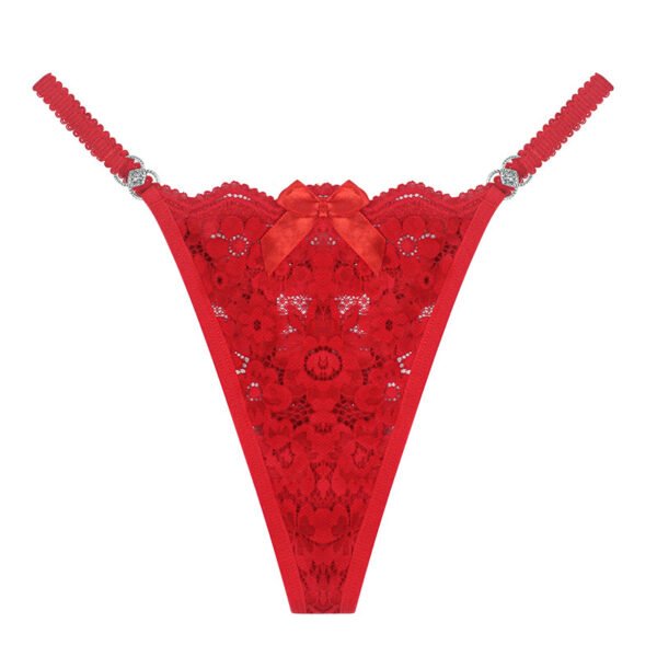 Women's Thong Lace Hollowed Out Mesh Gauze Panties Women's Traceless Panties - Image 6