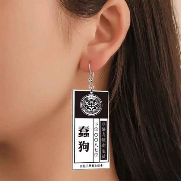 Anime Kakegurui Jabami Yumeko Saotome Meari Suzui Ryota Acrylic Card Drop Earrings - Image 3