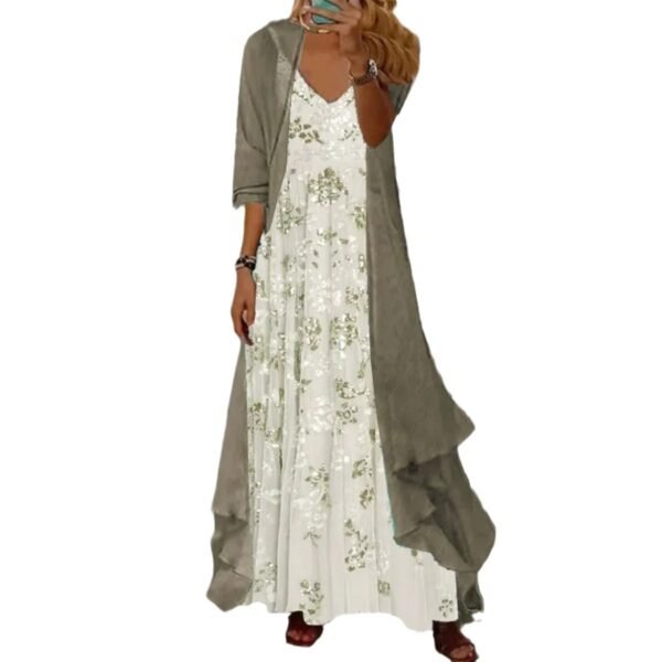 Women's Two-piece Digital Printing Sling Chiffon Jacket - Image 4