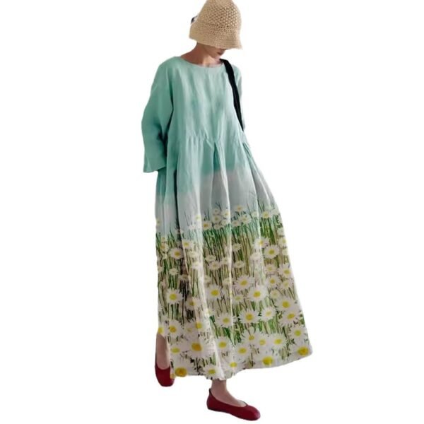3D Cotton Imitation Craft Casual And Fashionable Women's Dress - Image 5
