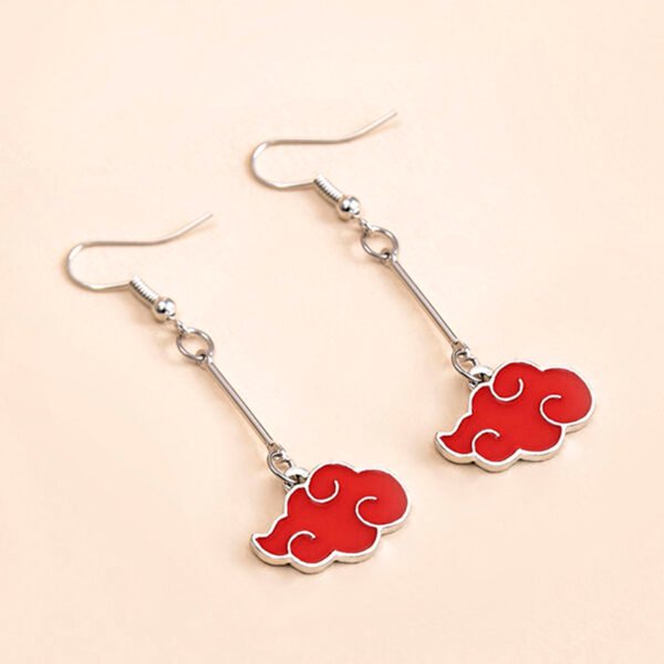 Cosplay Red Cloud Pendant Drop Earrings - Image 7
